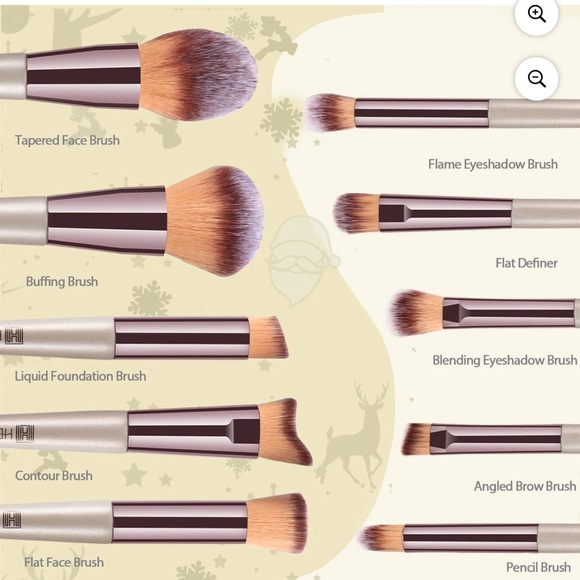 Makeup Brush Set | 10 Brushes + 4 Sponges | Professional Beauty Tools - Picture 4 of 5